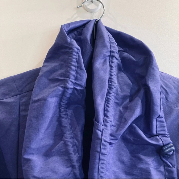 SAMUEL DONG Sz L Bubble Hem Slouchy Neck Drawstring Collar & Waist Trenchcoat - Picture 3 of 12